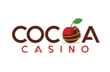 Cocoa Casino logo featuring a stylized cocoa bean and bold typography