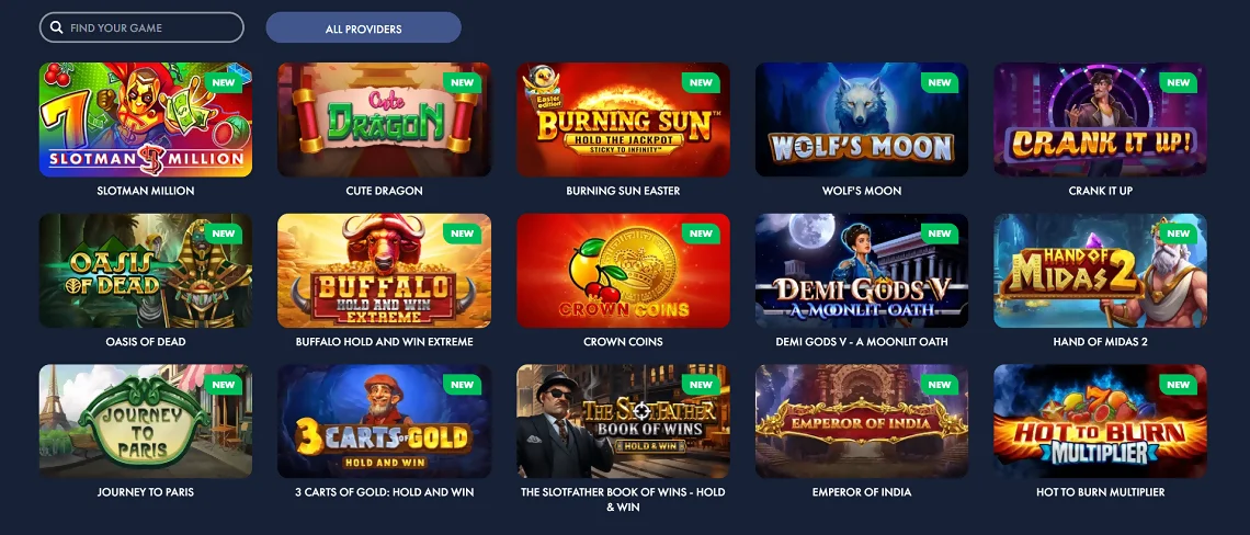 Slotman Casino games