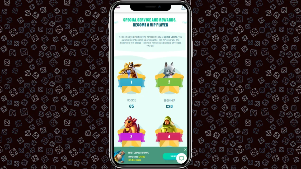 Spinia casino mobile