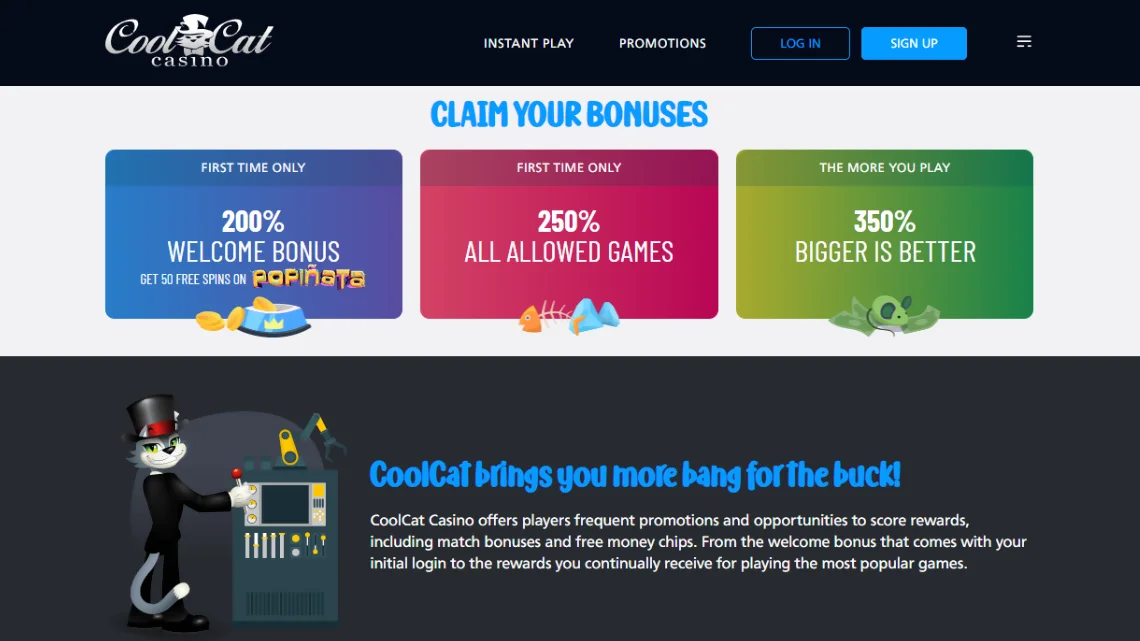 Coolcat casino bonuses