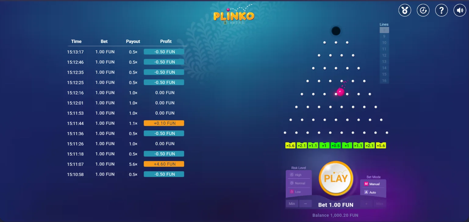 Plinko Online by BGaming