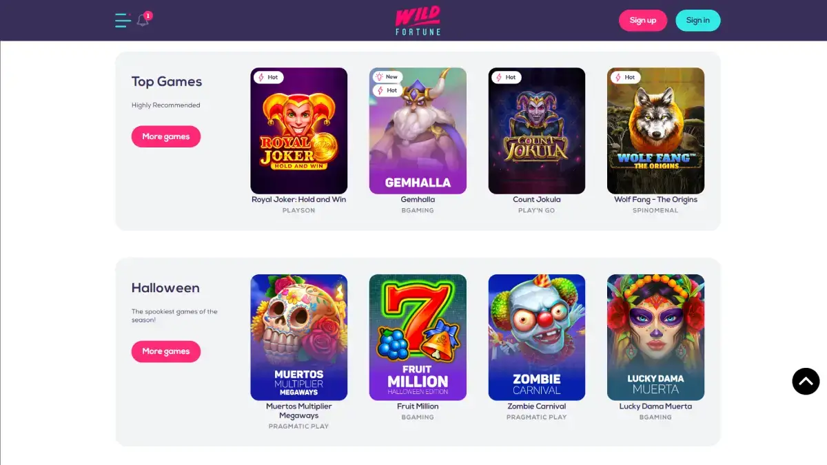 Wild Fortune Casino No Deposit Bonus