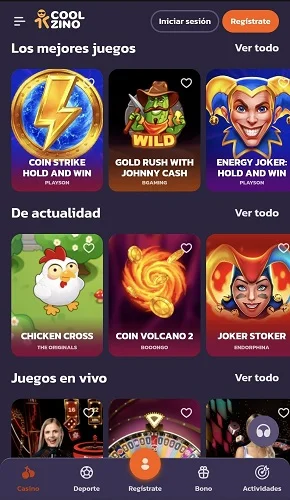 Casino móvil Coolzino