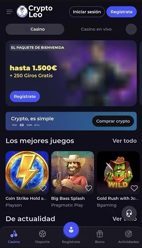 Casino móvil CryptoLeo