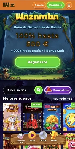 Casino móvil Wazamba