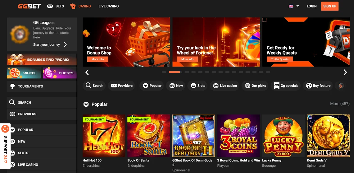 GGbet Casinon aulassa