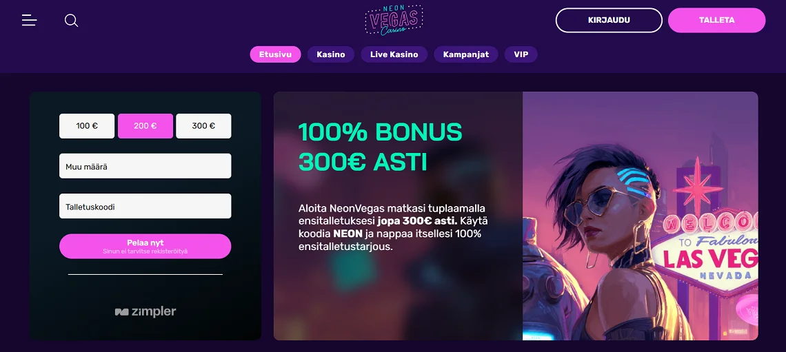 Neon Casinon aulassa