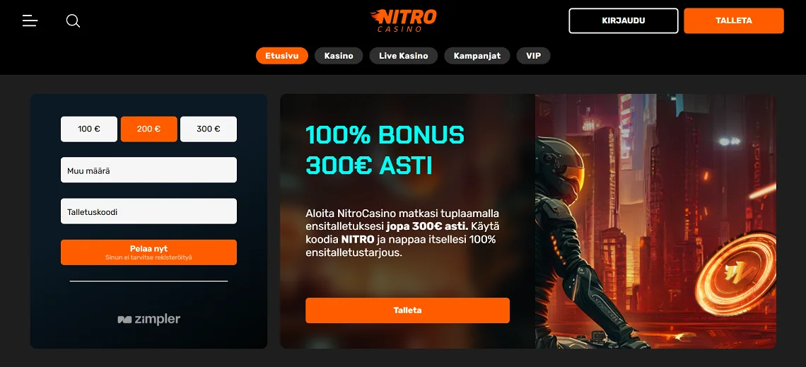 Nitro Casinon aulassa