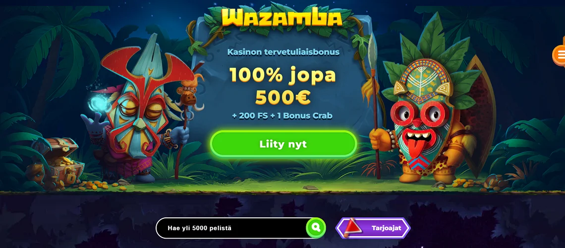 Wazamba Casinon aulassa