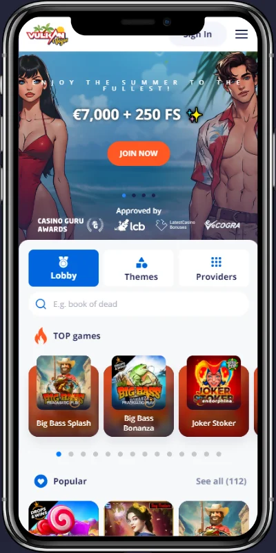 Vulkan Vegas - Play on Android