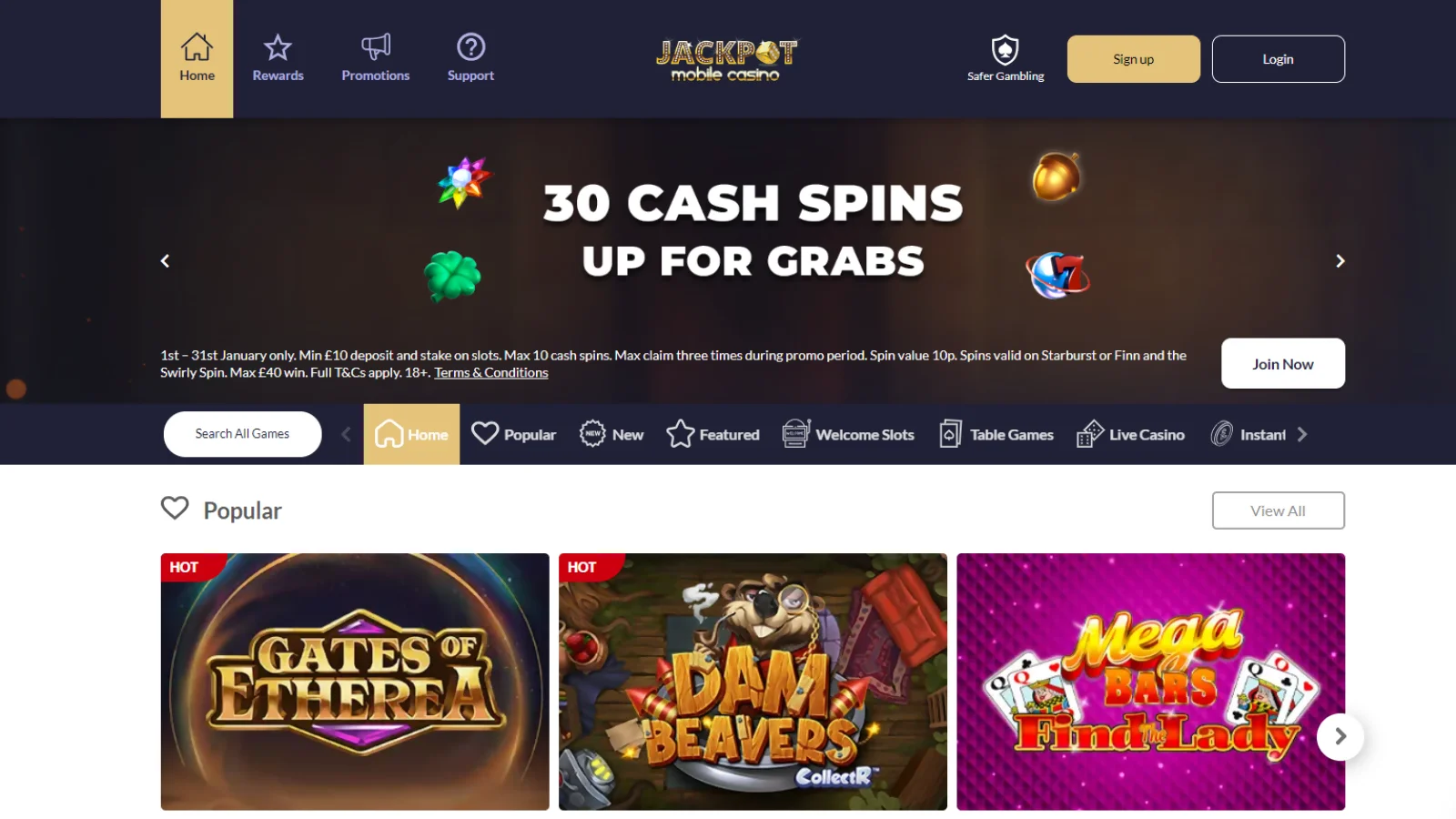 jackpot casino mobile