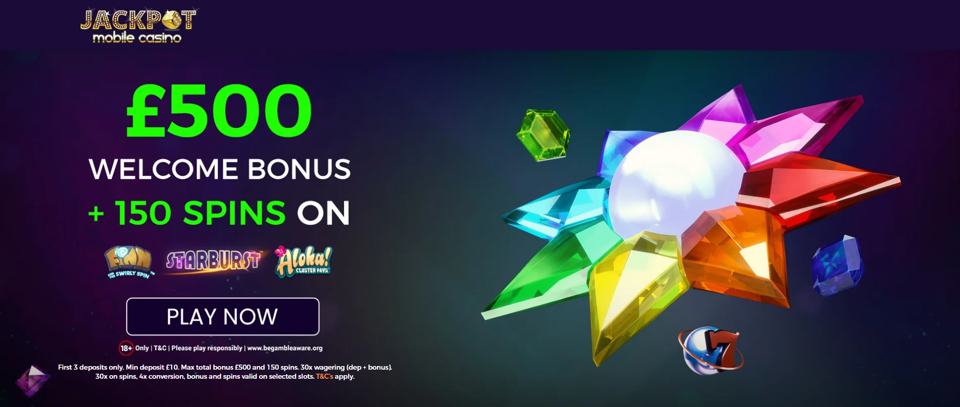 Jackpot Mobile Casino Welcome Offer