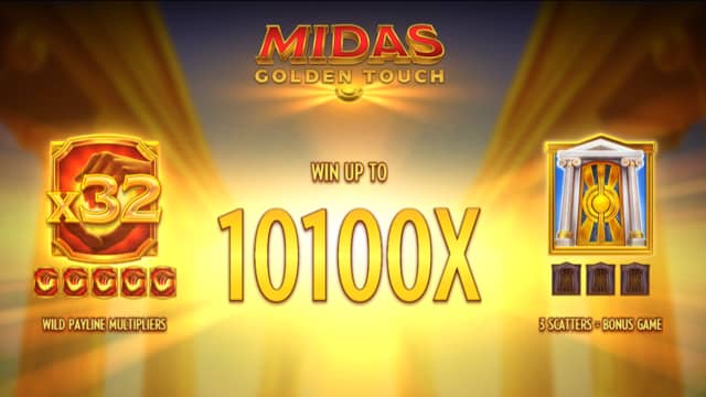 Midas Golden Touch (RTP 96.1 %  Thunderkick) Slot Review 