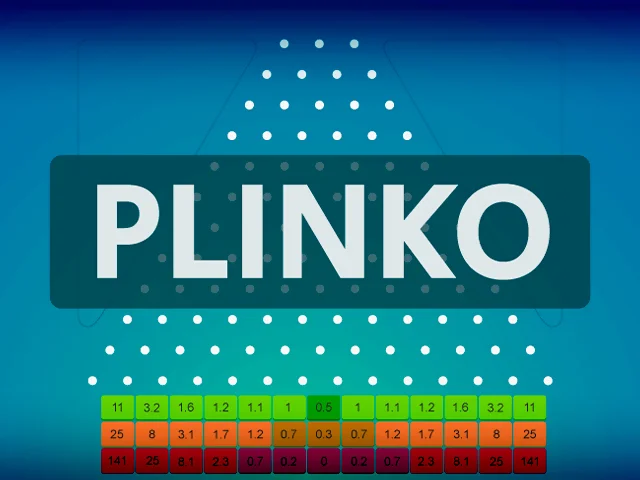 Plinko Spielboard mit fallender Kugel und Multiplikator Slots