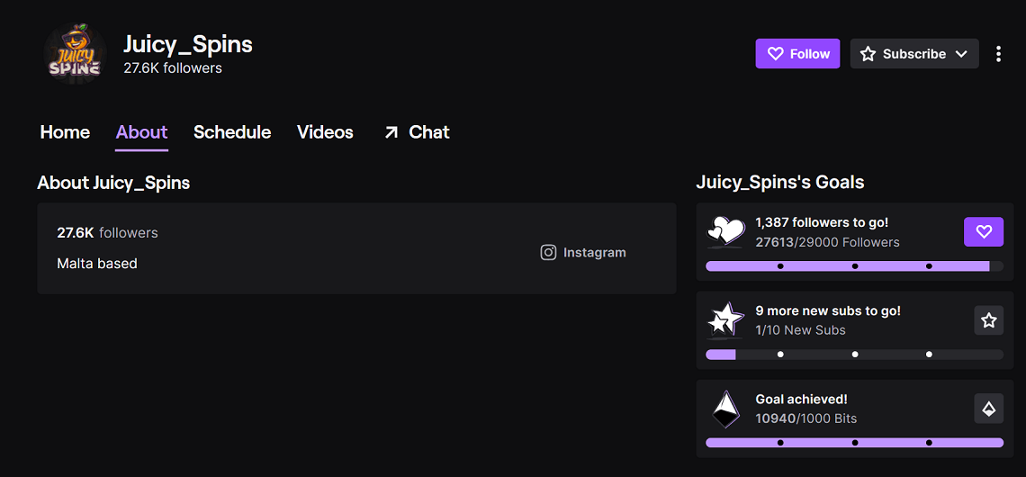 Juicy Spins Twitch
