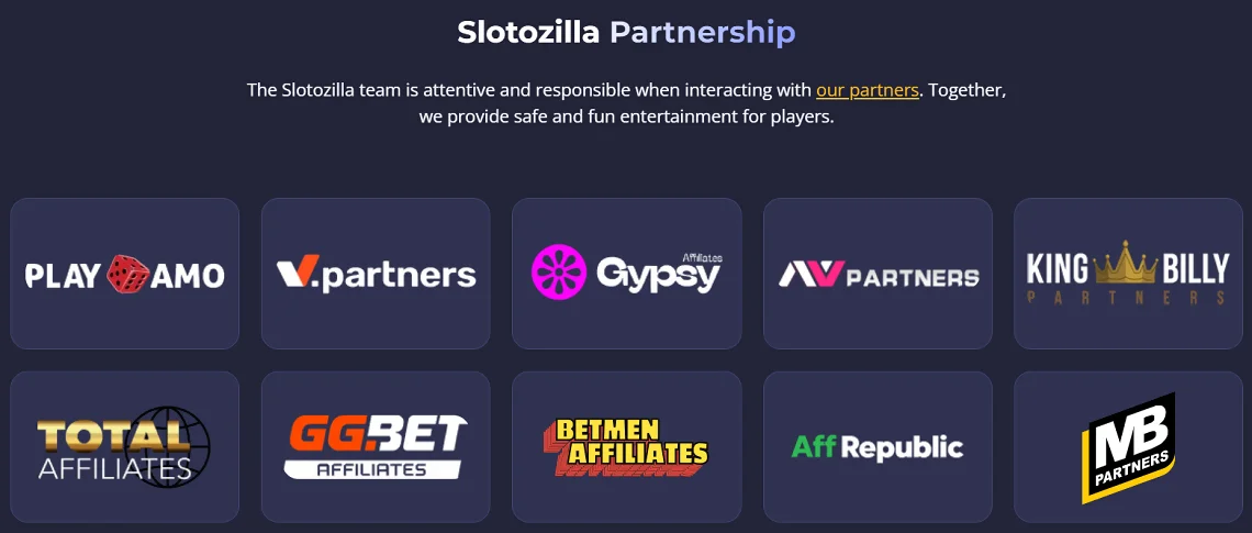 Slotozilla partnerships
