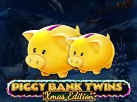 Piggy Bank Twins Xmas