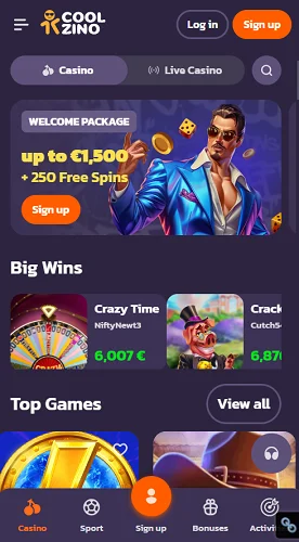 Coolzino Casino Mobile